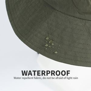 Chapeau seau pliable en nylon imperméable à séchage rapide chapeau de Protection solaire pour la pêche en plein air randonnée voyage Buacket chapeau - Product Image 3