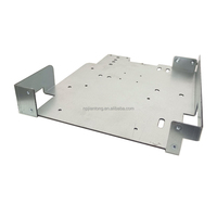 Support de plaque métallique à quatre côtés avec bride, plié CNC, pour montage d'équipement, plaque de support de châssis, fabrication sur mesure en tôle