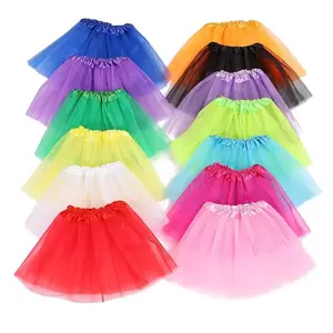 2024new Binnen 3 Lagen Polyester Professioneel Ballet Sparkle Glitter Tutu Rok Voor Leuke Meisjes