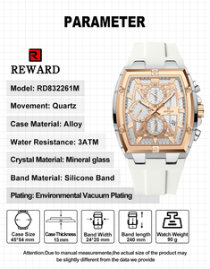 Montre pour homme REWADR RD832261M, marque originale, mode, sport, chronographe, calendrier, bracelet en silicone, montre à quartz, Relogio Masculino - Product Image 5