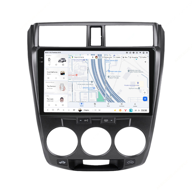 DUDUAUTO Android 13 Car Radio for Honda City 2008-2013 Multimedia Video Player Stereo Car-play GPS Navigation DSP