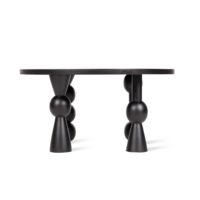 Table basse en bois d'acacia massif pour espaces de vie contemporains, table centrale élégante avec texture de bois distinctive