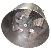 Ventilateur axial électrique ODM en acier inoxydable avec roulement à billes, pales en acier au carbone, 1400 tr/min, montage sur pied, couleur argent, 230V-415V