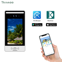 Interphone vidéo Android Thinmoo, vidéophone, reconnaissance faciale, code carte, écran tactile 5 pouces, pour immeuble multi-appartements