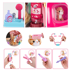 ชุดของเล่นสัตวแพทย์ดูแลแมวให้อาหารสัตว์เลี้ยงกระเป๋าเดินทางทางการแพทย์สำหรับเด็ก - Product Image 4