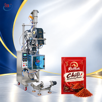 Machine automatique de conditionnement de poudre en sachets avec dosage par vis sans fin, formage, remplissage, scellage et découpe
