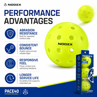 Balle de pickleball conforme USAPA à 40 trous, disponible en moulage par injection et par rotation |   Commandes OEM et en gros bienvenues