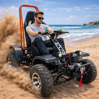Quad utilitaire électrique tout-terrain, quad électrique robuste avec commande de treuil