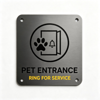 Panneau personnalisé en métal pour toilettes pour animaux de compagnie, plaque pour zone litière pour chat, panneau de signalisation pour toilettes pour animaux