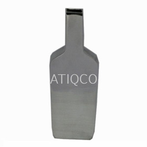 Florero alto de aluminio metálico de diseñador indio, maceta plateada para restaurantes y hoteles - Product Image 1