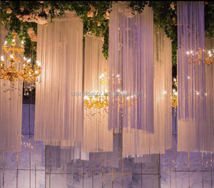 Decoración para Bodas, Decoración para Techos de Bodas, Cortinas de Cuerdas Brillantes, Decoración para Eventos de Boda, Cortina de Flecos - Product Image 5