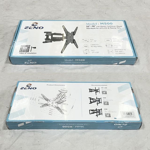 Heavy Duty Full Motion TV Wall Mount for 32-70 inch TVs 40.9KG Load 120 Swivel Adjustable Tilt VESA 400x400 Swing Arm TV Mount,