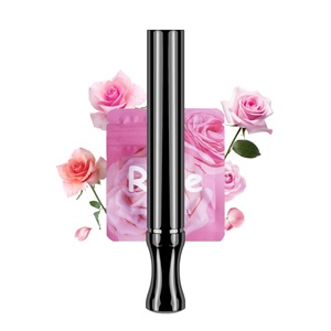 Inhalateur Bâtonnet Respiratoire Saveur Rose pour Arrêter de Fumer, en Métal Noir, pour le Contrôle des Désirs, le Soulagement de la Tension Orale et la Défense Naturelle contre l'Anxiété - Product Image 1