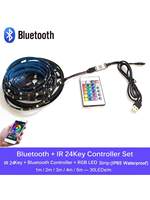 Tira de Luces LED Inteligentes RGB 5050 de 5V con Control Remoto USB de 24 Teclas, Luces Decorativas que Cambian de Color para Sincronización con Música, Fiestas y Decoración del Hogar