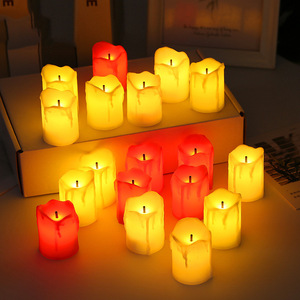 Bougie LED <span class=keywords><strong>sans</strong></span> <span class=keywords><strong>flamme</strong></span> électronique, alimentée par piles, bougies chauffe-plat avec effets de <span class=keywords><strong>flamme</strong></span> réalistes pour la décoration d'ambiance à la maison - Product Image 1