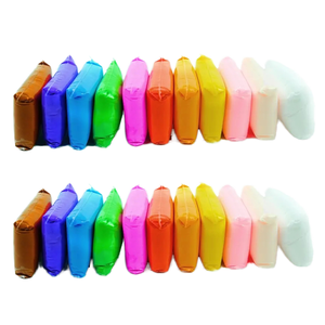 Pâte à modeler légère non toxique à séchage à l'air pour enfants, unisexe, à faire soi-même, 12 couleurs au choix - Pâte à modeler & Slime Cosplay - Product Image 1
