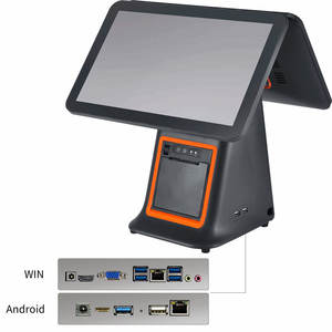 JSJ JSJ95 شاشة مزدوجة تعمل باللمس محطة PS صناعية متينة مع طابعة حرارية/ماسح ضوئي للمطاعم - Product Image 4