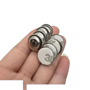 Boron besi neodymium datar kecil 17mm grosir kualitas tinggi magnet cakram neodymium magnet lencana magnet