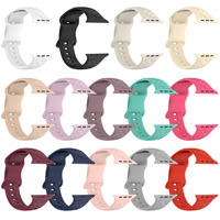 Bracelet intelligent en silicone multi-couleurs avec fermoir papillon pour I Watch 38 40 41 42 44 45 49MM
