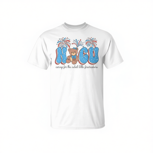 T-shirt Nicu 4th Of July a maniche corte, girocollo, unisex, per adulti, per attività promozionali, stampa serigrafica - Product Image 2