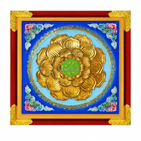 Plaque de plafond en aluminium imprimée par transfert thermique personnalisée, décoration murale et de plafond sacrée pour sanctuaires bouddhistes