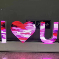 Lettres LED personnalisées de grande taille, logo publicitaire, panneau d'affichage LED créatif, intérieur/extérieur, support OEM SDK, panneau d'affichage LED autoportant