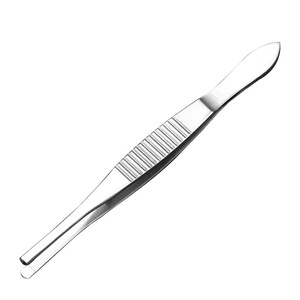 Pinzas para extensión de pestañas, de acero inoxidable, con cabeza redonda y boca plana, para recortar cejas y eliminar pestañas encarnadas - Product Image 1