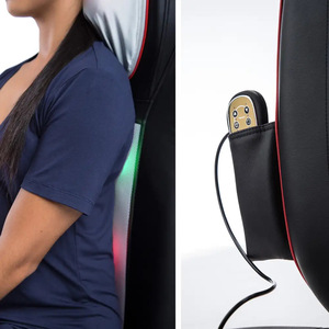 FISIO Massage <b>Cushion</b> <b>Back</b> Neck Waist Kneading Infrared Heat Wireless Remote Control Plug-In Black - Product Image 3