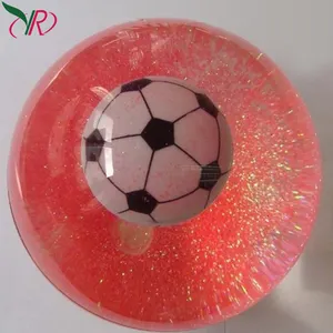 Hi Bouncing Glitter Crystal Ball With Led Inside
