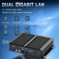 Mini PC industriel compatible processeurs I5 I7 et double emplacement DDR4, SSD NVMe, conception sans ventilateur, VGA HD LCD pour borne interactive