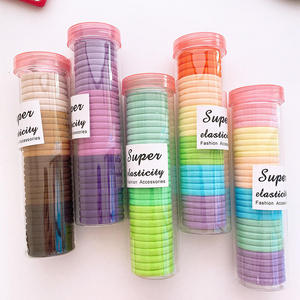 Lote de 30 Coleteros de Nailon Coreanos sin Costuras, Elásticos y Resistentes, <span class=keywords><strong>en</strong></span> Colores Sólidos Tipo Caramelo para <span class=keywords><strong>Mujeres</strong></span> y Niñas - Product Image 1