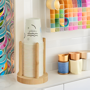 Supports jetables en papier pour gobelets, pour distributeurs d'eau, salons de thé et comptoirs de bar ; en bambou et bois, commerciaux et créatifs - Product Image 1