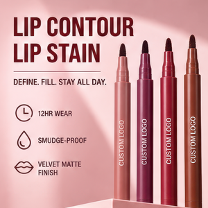 Ensemble de crayons à lèvres et gloss à lèvres en velours mat, aspect minéral naturel, 8 couleurs, anti-bavures, non collant, marque privée - Product Image 3