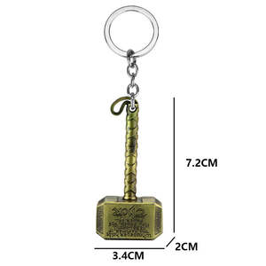 Venta al por mayor creativo aleación 3D martillo abrebotellas llaveros al por mayor personalizado aleación de zinc abrebotellas llaveros - Product Image 5