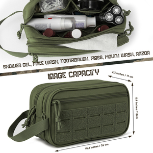 Nhỏ Dopp <span class=keywords><strong>Kit</strong></span> Dây Kéo Chiến Thuật Cho Vệ Sinh Cá Nhân Túi Thời Trang Du Lịch Không Thấm Nước Polyester Người Đàn Ông Của Molle Túi Tắm Cạo Râu Bộ Dụng Cụ - Product Image 2