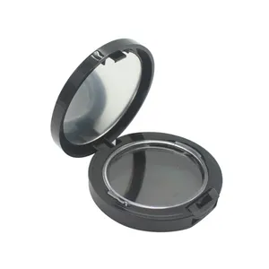 Lege Ronde Zwarte Pressed Powder Case Compact Poeder Pot In Voorraad