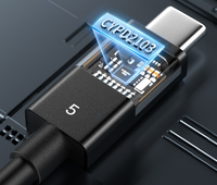 USB 5.0 C mâle vers USB C mâle PD240W Power Charge 80Gbps Data Transfer 8K60HZ CABLE