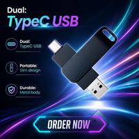 Clés USB Type C OTG métalliques 2.0 16 Go 32 Go 64 Go 128 Go, clé USB OTG Android, clé USB OTG