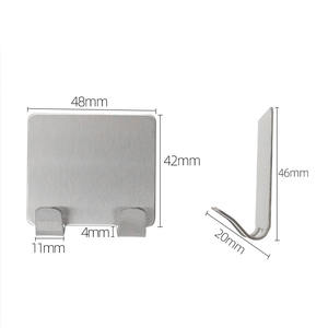 Zuo Gang gancio autoadesivo a parete asciugamano appendiabiti in acciaio inossidabile gancio porta asciugamani da parete organizzazione - Product Image 2