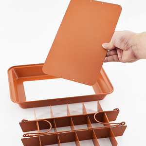 Moule à <span class=keywords><strong>gâteau</strong></span> rectangulaire antiadhésif avec fond amovible, séparateurs robustes, moule à pâtisserie, plats et moules à pâtisserie - Product Image 2