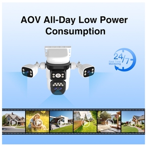 Mới okam Pro App bg621zs 12MP không dây hai chiều âm thanh bốn ống kính góc rộng IP65 đầy đủ màu sắc ngoài trời an ninh máy ảnh 10x Zoom PTZ - Product Image 3