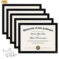 Cadre de diplôme en bois avec verre HD, cadre de certificat, cadeau de remise de diplôme pour mur et table