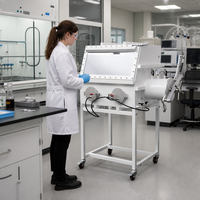 Chambre de transfert anaérobie sous vide à portique hermétique en acier inoxydable pour laboratoire de sciences des matériaux, usinée CNC