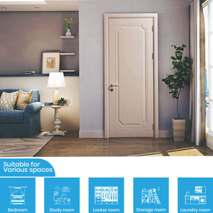 B1109 Design semplice per porta a battente, porta interna in legno massello insonorizzata in stile giapponese, direttamente dalla fabbrica. - Product Image 4