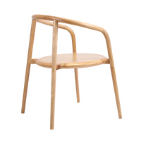 Chaise de salle à manger en bois massif de frêne au design moderne pour le salon, la cuisine, la chambre à coucher ou la villa-Mobilier polyvalent pour restaurant