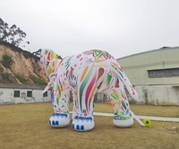 Éléphant gonflable géant en PVC personnalisé avec impression numérique, certifié CE/TUV, éléphant publicitaire de dessin animé