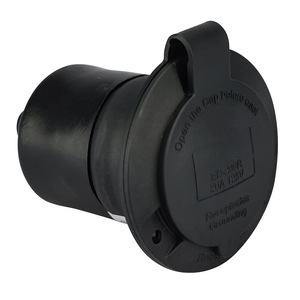 Đen 15 amp 125 V 3 dây NEMA 5-15p RV bờ điện đầu vào/Ổ cắm ổ cắm kim loại ABS thẳng lưỡi công nghiệp Ổ cắm điện - Product Image 2