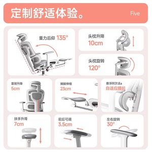 Ergonomic Office Chair Long Seat Swivel With Lumbar Support For Home And Office Use - Product Image 3