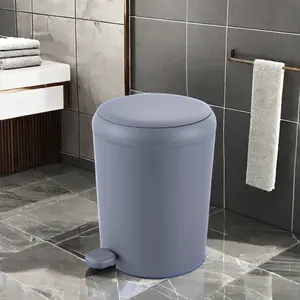 Lightweight Mini Plastic Round Recycling Waste Bin With Foot Pedal Mini Trash Can