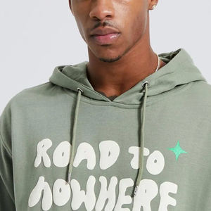 Sweatshirts et sweatshirts à capuche pour hommes OEM basiques personnalisés en coton mélangé imprimé de grande taille ensemble de sweatshirts à capuche pour hommes de grande taille pour hommes - Product Image 5